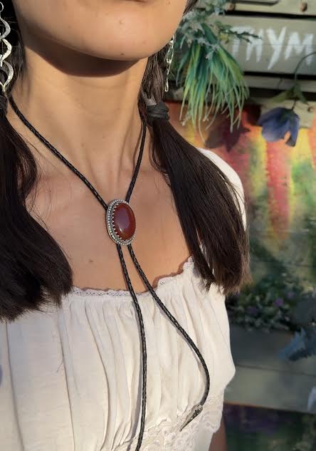 Carnelian Bolo Tie
