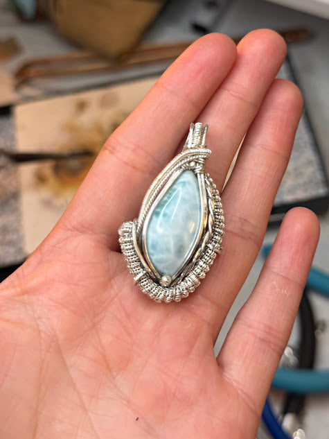 Larimer Wire Wrap Pendant for Quinten