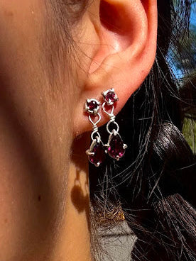 Garnet Earrings for Steph