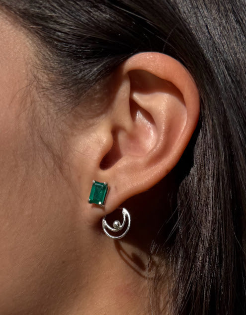 Man in the Moon - Back Earring